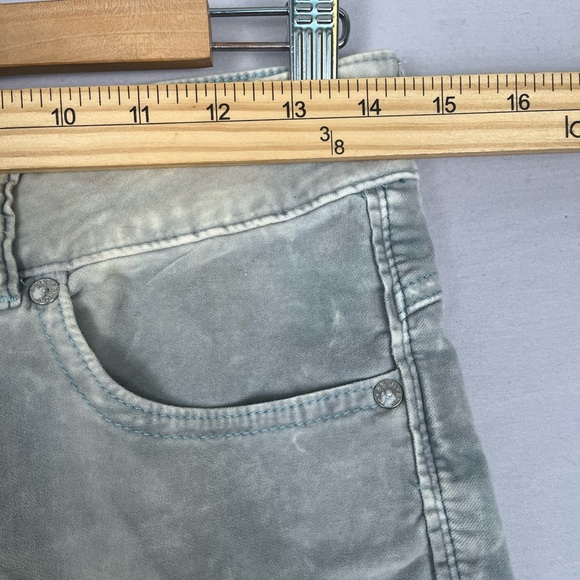 We The Free Crvy Blue White Velvet High Rise Flare Pants Women’s 29 Boho Hippie - Picture 9 of 13